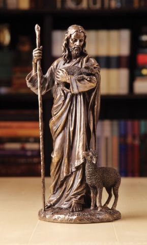 CC -  Statue - The Lord Is My Shepherd 11Inch Bronze<BR>ブロンズ像「主は我が飼い手」